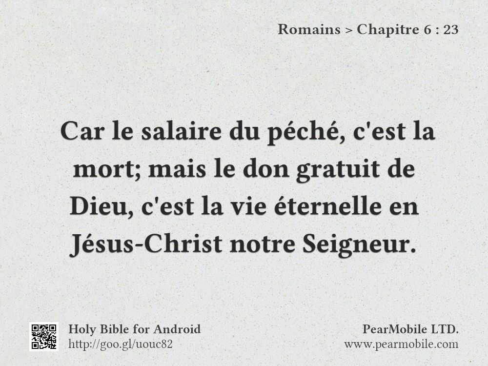 Romains, Chapitre 6:23